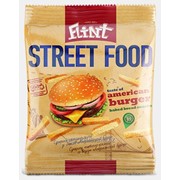 Пшенично-ржаные сухарики ТМ Flint Street Food, американский бургер 80 г. От одного контейнера.
