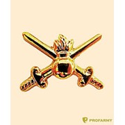 Эмблема петличная металлическая Сухопутные войска н/о золотая ФМ-245