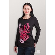 Женские футболки с рисунком бабочка (длинный рукав) 211340RU фото