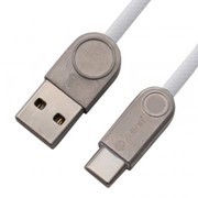USB кабель Zetton USB SyncCharge Round Snake TPE Data Cable USB to USB-C белый (ZTUSBRSETWEUC) фото
