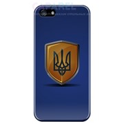 Патриотический чехол Герб Украины синий для iPhone 5/5S фотография