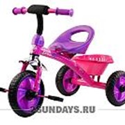 Трехколесный велосипед Barbie HB1 фиолетовый с пластиковыми колесами 10-8