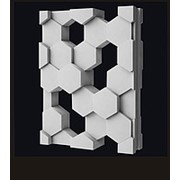Декоративный 3D блок для перегородки из гипса (модель 09)