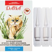 Дана-капли на холку для кошек, препарат против блох фото