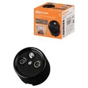 Розетка TV+R+ SAT проходная черная «Болонь» TDM ELECTRIC SQ1820-0258 фото