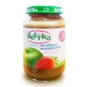 Пюре яблоко-клубника без сахара “dettka“ 190 г фото
