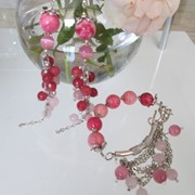Комплект браслет и серьги “Цветущая сакура“ фотография