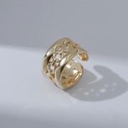 Кольцо 'Узоры' широкое, цвет золото, безразмерное фото