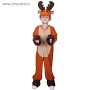 Карнавальный костюм “Лось“, комбинезон, шапочка, рост 122-128 см фото