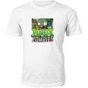 Футболка с Зомби и логотипом Plants vs Zombies Зомби против растений фото