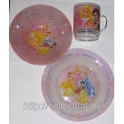 Детский набор посуды Luminarc disney princess jewels 3 предмета, арт. E7365