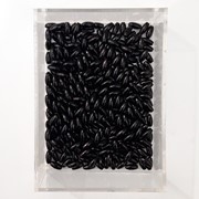 Бусины Акрил “Рис“, Жемчужные, 8×4 мм, Цвет: Чёрный (300 шт.) фото