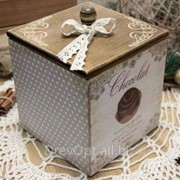 Деревянная коробка для конфет фото