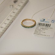 Кольцо серебряное позолоченное с фианитами Арт К3ФИ/092 фото