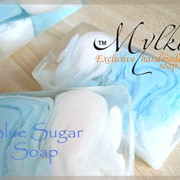 Мыло ручной работы “Голубой сахар“ фотография