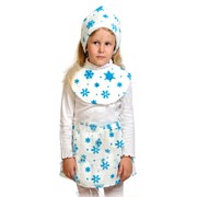 Карнавальный костюм для детей Карнавалофф Снежинка с манишкой детский, 92-116 см