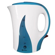 Чайник электрический Delta Василиса Т11-1100 белый голубой 1л фото