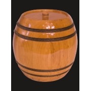 Бочонок под мед с банкой под крышку twist-off, деревянная крышка Материал: ясень Объем: 0.5 л фото