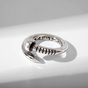 Кольцо 'Гвоздик' тренд, цвет чернёное серебро, безразмерное фото