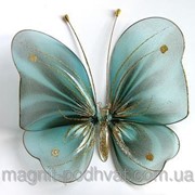 Бабочка большая для штор и тюлнй, голубая полосатая фото