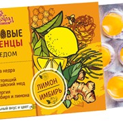 Леденцы медово-кедровые с лимоном и имбирем Радоград, 6 шт фотография