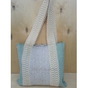 Designer handmade tote bag two colors. \Дизайнерская домотканая сумка-тоут двухцветная. фотография