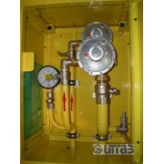 Домовые шкафные газорегуляторные пункты без узла учета расхода газа с двумя линиями редуцирования.
