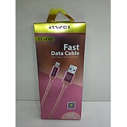 Кабель USB Awei CL-80 i6 Apple {pink} 1000mm PVC фотография