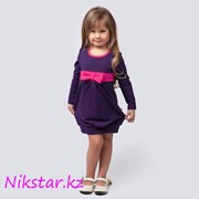 Фиолетовое платье с бантом фото