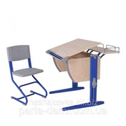 Набор школьной мебели Дэми СУТ.14-01 клен/синий со стулом фотография