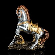 Сувенир “Конь на дыбах“, серебристый цвет, 37 см, микс фото