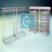Каркас для сборки двухсекционной витрины из алюминиевого профиля и фурнитуры. Модель - 25 фотография