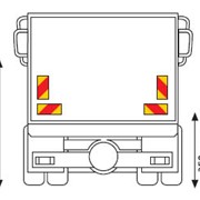 Задние опознавательные знаки для грузовых машин фотография