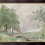 Картина Пейзаж в Понтуазе, 1872, Писсарро, Камиль фото