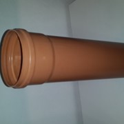 Труба канализационная наружная ПВХ (поливинилхлорид) с резиновым уплотнителем диаметром 110 мм стенка 2,7мм, длинна 2,00 м фото