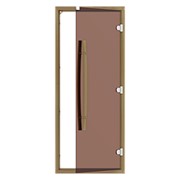 Дверь для сауны SAWO 742-4SGD-1, 790х1890мм, бронза с порогом фото
