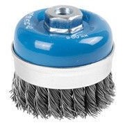 Щетка Зубр Эксперт чашечная усиленная для УШМ, плетеные пучки стальной проволоки 0,8мм, 80мм/М14 Код:35271-080_z01 фото