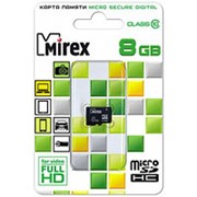 Карта памяти микро SDHC 8 Гб класс 10 - Mirex - без адаптера фото