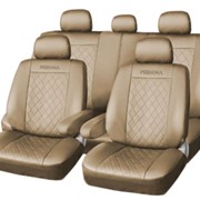 Чехлы Hyundai Getz 02 диван спл., спинка 1/3, т.серый к/з серый жаккард Экстрим ЭЛиС фотография