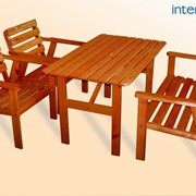 Садовый набор (стол, 2 стула, скамейка) (пр-во РФ, Псков)