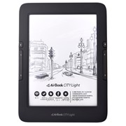 Электронная книга AirBook City Light Touch Black + универсальное USB ЗУ, код 134493