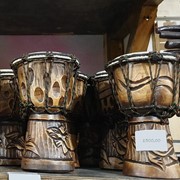 Африканский джембе резной барабан 25 см фотография