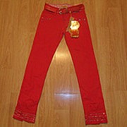 Модные джинсы для девочки красные SEAGULL