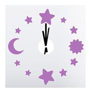 Настенные часы-наклейка "Звёзды"