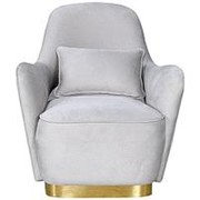 Кресло велюр кремовый 80*85*88см с подушкой (TT-00006932) фото