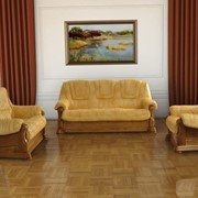 Кожаный диваны и кресла Afeta 3+1+1 фото