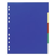 Цветной пластиковый разделитель на 5 разделов, А4+ Пятицветный фотография