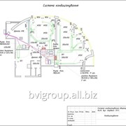 Монтажная схема системы кондиционирования квартиры — 97 м2. фото
