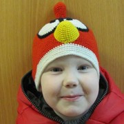 Вязаная детская шапочка “Angry Birds“ фото