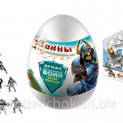 Драже в пластиковом яйце с 3Д игрушкой “Воины“ 6/12, 20г 2566 фотография